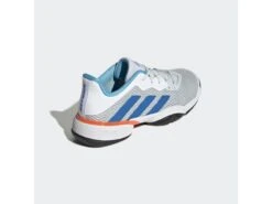 Adidas Adidas Barricade Junior Tennis Shoe- Grey/White/Blue -Best Tennis Equip Shop adidas adidas barricade junior tennis shoe grey wh 4