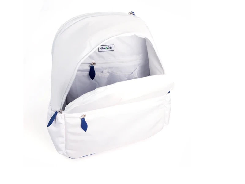 Ame & Lulu White Courtside 2.0 Tennis Backpack 5 Ame & Lulu White Courtside 2.0 Tennis Backpack - Image 3