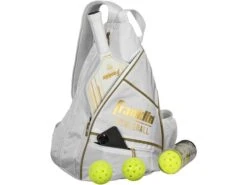 Franklin Pickleball Sling Bag White/Gold -Best Tennis Equip Shop franklin pickleball sling bag white gold 1