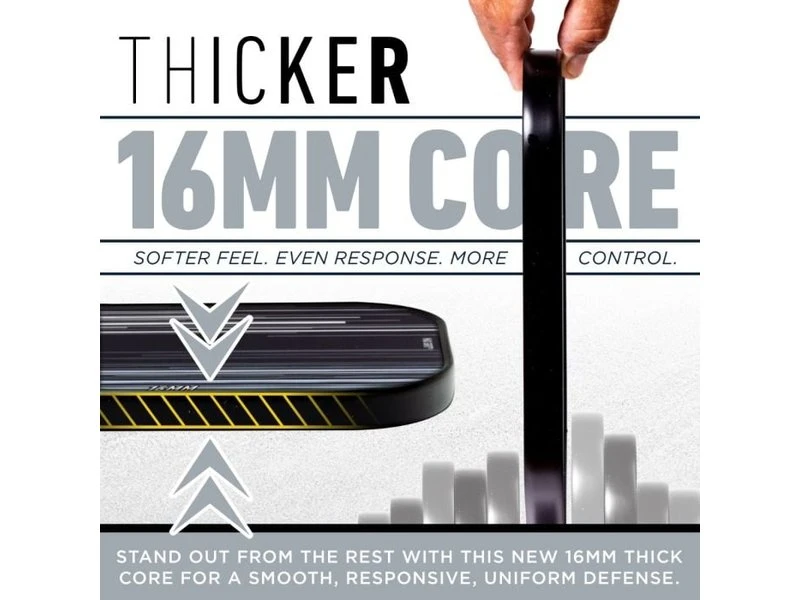 Franklin Signature Pro 16 Mm Pickleball Paddle Black 5 Franklin Signature Pro 16 Mm Pickleball Paddle Black - Image 3