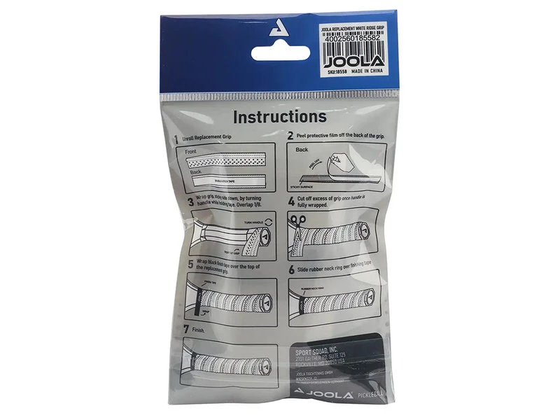 Joola Replacement White Ridge Grip 4 Joola Replacement White Ridge Grip - Image 2