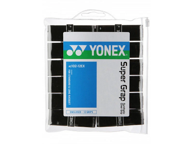Yonex Super Grap 12 Pack Black Overgrips 3 Yonex Super Grap 12 Pack Black Overgrips